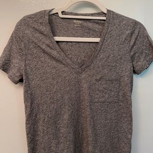 Madewell Gray Shirt Sleeve T-Shirt XS